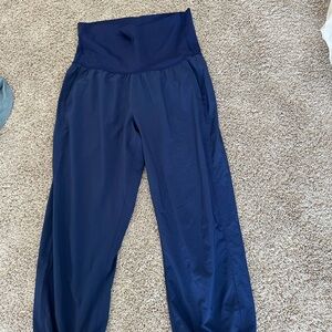 Lululemon Athletica Blue Track Pants with High Waistband